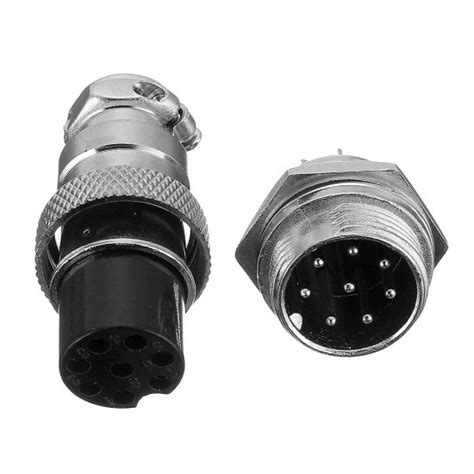 1set Gx16 8 Pin Male And Female Diameter 16mm Wire Panel Connector Gx16
