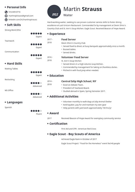 Resume Examples 18 Year Old Resume Templates Good Res
