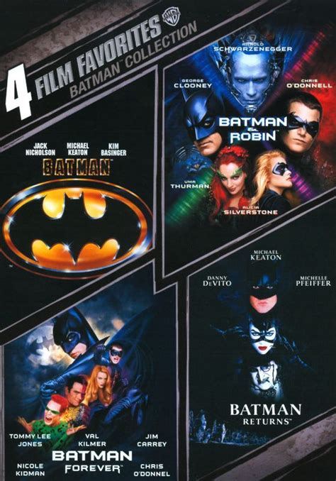 Batman Collection 4 Film Favorites 2 Discs Dvd Enhanced