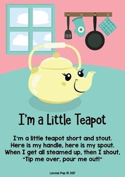 I'm a Little Teapot Nursery Rhyme Worksheets and Activities by Lavinia Pop