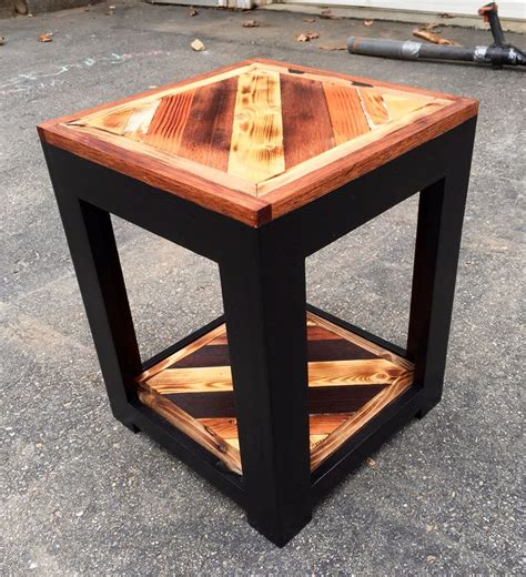 Made This Side End Table Using Repurposed Wood From Pallets And Scraps