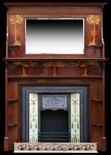 Arts And Crafts Mahogany Fireplace