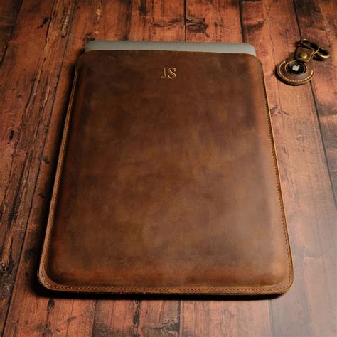 Personalised Leather Macbook Air And Pro Sleeve 13 Etsy Uk
