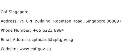 International dialing codes on how to call to and from singapore. Cpf Singapore Address, Contact Number of Cpf Singapore