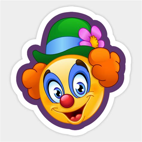 Clown Emoji Emoji Sticker Teepublic