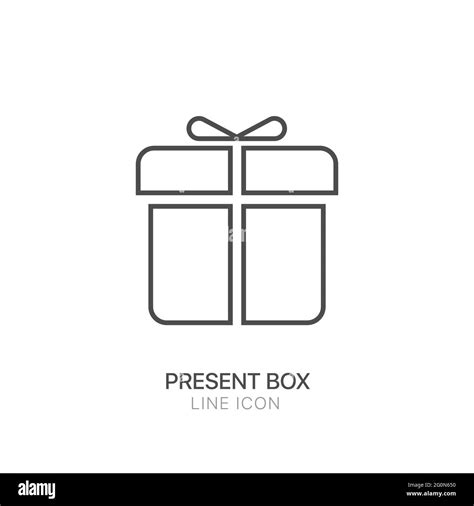 Present Box Icon Festive Package Wrapping With Bow Ribbon Vector