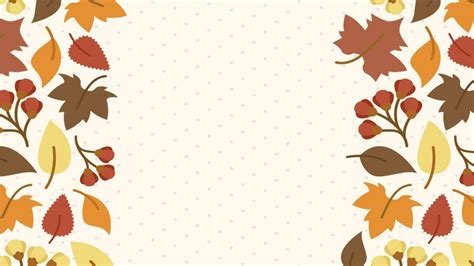 Fall Autumn Powerpoint Templates Border And Frames Flowers Free Ppt