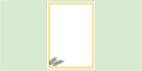 Palm Sunday Page Border Page Borders Twinkl Twinkl