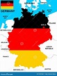 Germany Map stock illustration. Illustration of district - 10744168