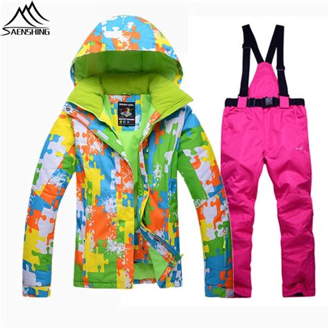 Saenshing Snowboarding Suits Women Super Warm Waterproof Ski Suit Female Breathable Snow Jacket