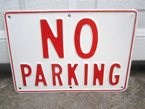 Vintage No Parking Sign By Vintagemementos On Etsy