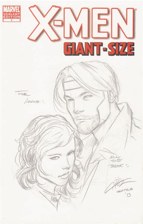 Rogue And Gambit Sketch Cover Mike Choi In Annie Williamss My Comic
