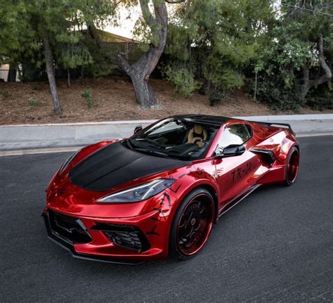 Trippie Redds Bespoke Widebody C8 Chevy Corvette Has Custom Wrap That