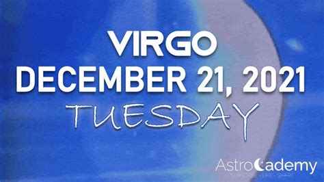 Virgo Horoscope For Today December 21 2021 Youtube