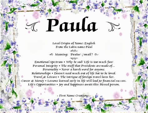 What Does The Name Paula Mean Whatsj