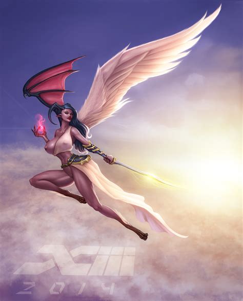Rule 34 2014 Angel Barretxiii Breasts Cloud Demon Demon Girl Female