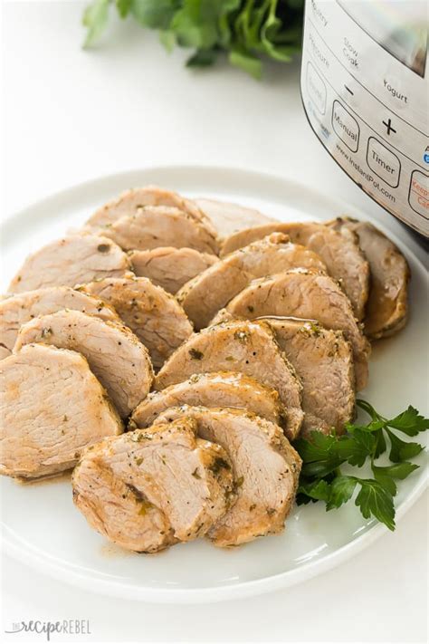 When it's time to cook, reward yourself by dumping the bag and all the marinade into the instant pot. Instant Pot Pork Tenderloin with Garlic Herb Rub - The ...