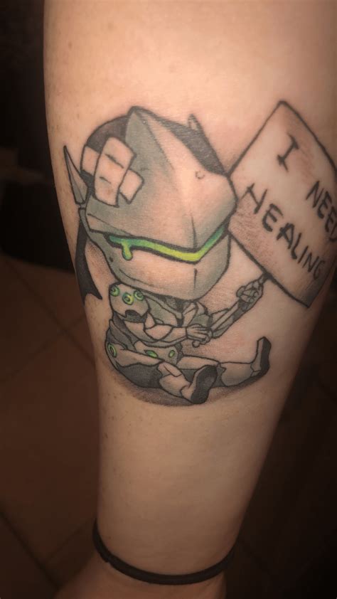 I Got A Genji Tattoo On My Right Forearm Yesterday From Casey Hull At