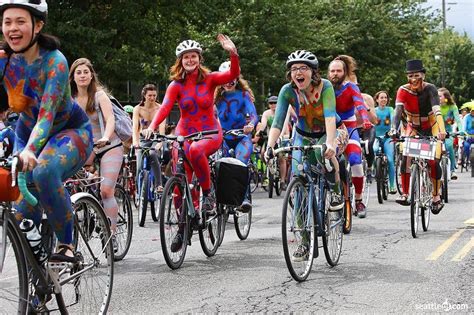 Dozens Of Naked Bike Riders Took To The Streets Of Fremont Yesterday To