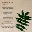 Fraynama on Instagram: “Whispers in the Wind . . . #poem #poet #poetic ...