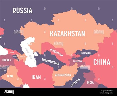 Mappa Asia Centrale Mappa Politica Dettagliata Della Regione Dellasia