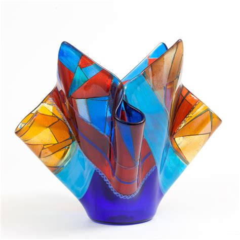Barcelona Vessel By Varda Avnisan Art Glass Vessel Glass Art Glass Fusing Projects Glass