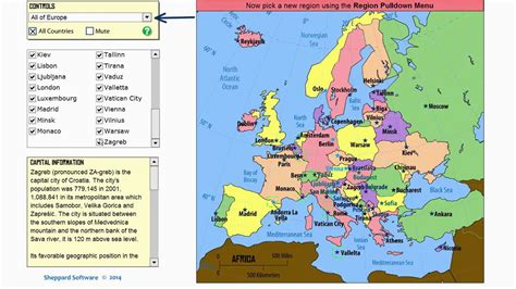 Include videos on grammar tutorial, magical capitals, word games, etc. Sheppard software Europe Map | secretmuseum