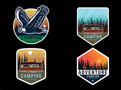 Camping Badge Design By Pro Anto On Dribbble