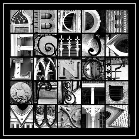 Alphabet Photo Letter Art Abcs In Architectural Details 12x12 Items