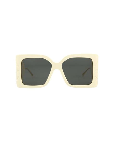 gucci velvet square frame acetate sunglasses gg0535s lyst uk