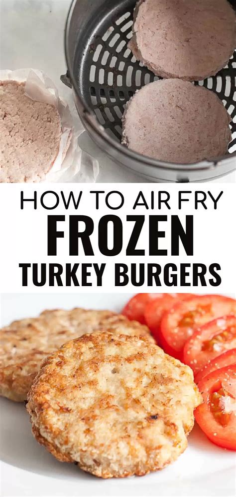 How to air fry turkey burgers. Did you know you can cook a frozen turkey burger in the ...