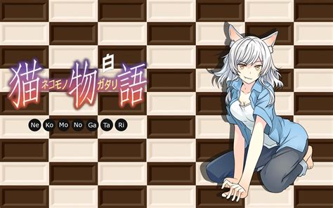 Wallpaper Id 1258912 Anime Girls Monochrome Monogatari Series Anime Hanekawa Tsubasa