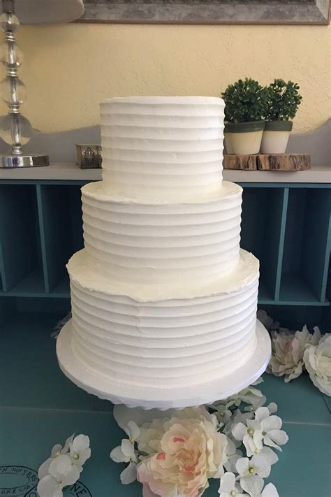 Grease and flour one of each: Three tier faux wedding cake (With images) | Wedding cakes ...
