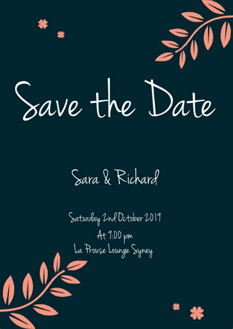 Save The Date Flyer Template Postermywall