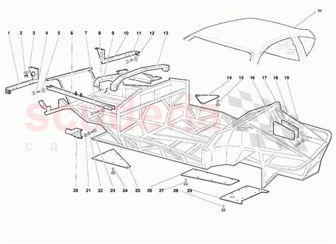 Frame Elements Parts For Lamborghini Diablo 1990 1998 Scuderia Car