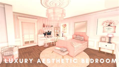 Bloxburg Luxury Aesthetic Pink Teen Bedroom Speedbuild Roblox Youtube