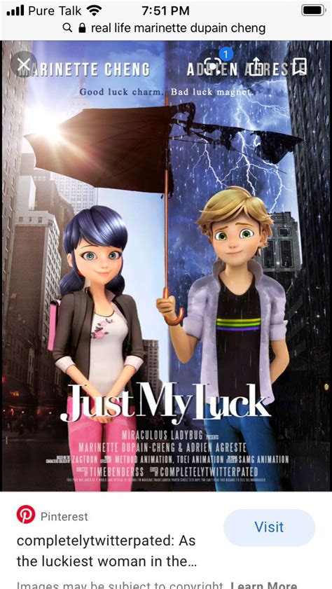 Just My Luck Miraculous Ladybug Adrian And Marinette Ladybug