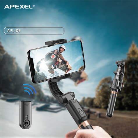 Apexel Apl D Anti Shake Bluetooth Selfie Stick Handheld Stabilizer