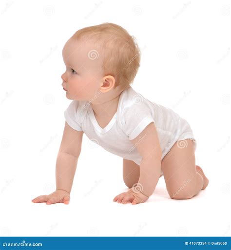 Infant Child Baby Toddler Sitting Crawling Backwards Happy Smiling