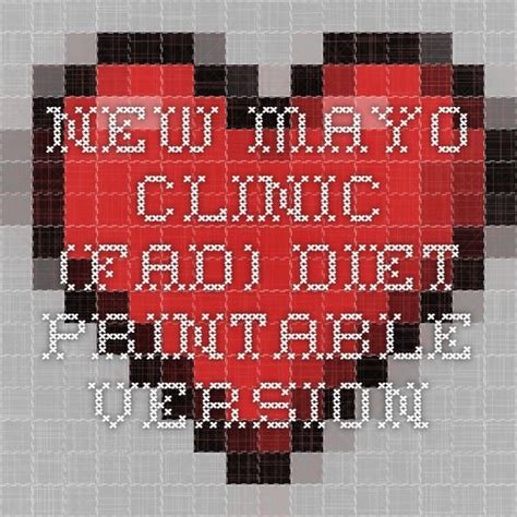New Mayo Clinic Fad Diet Printable Version Mayo Clinic Diet Fad