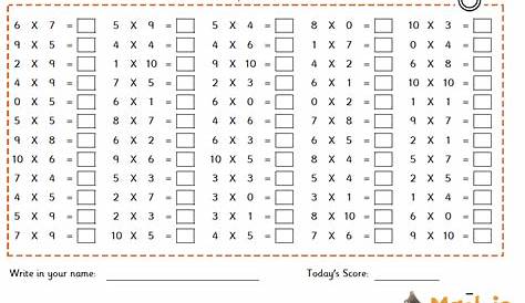 Times Tables Worksheets 1-5 - Worksheet For Study