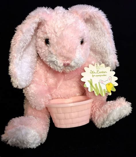 Commonwealth Easter Bunny 2003 Pink Rabbit Wcandy T Basket Plush