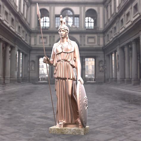 Athena Statue 3d Cgtrader