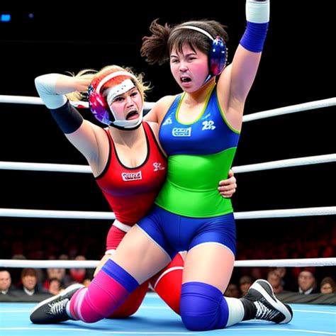 Image Quality Enhancer Women Wrestling