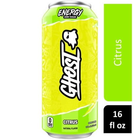 Ghost Zero Sugar Citrus Energy Drink 16 Fl Oz Metro Market