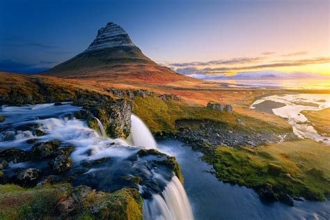 Hd Wallpaper Iceland Mountain Kirkjufell Waterfalls