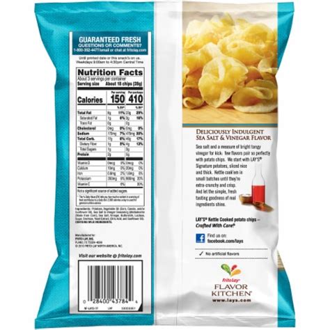 Lays® Kettle Cooked Sea Salt And Vinegar Potato Chips 275 Oz Qfc