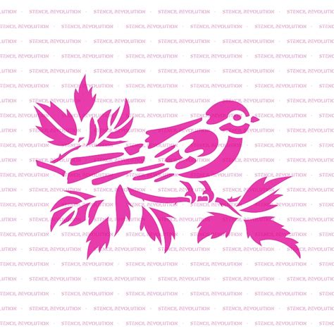 Bird On Branch Stencil Reusable Diy Craft Stencils Of A Bird Etsy