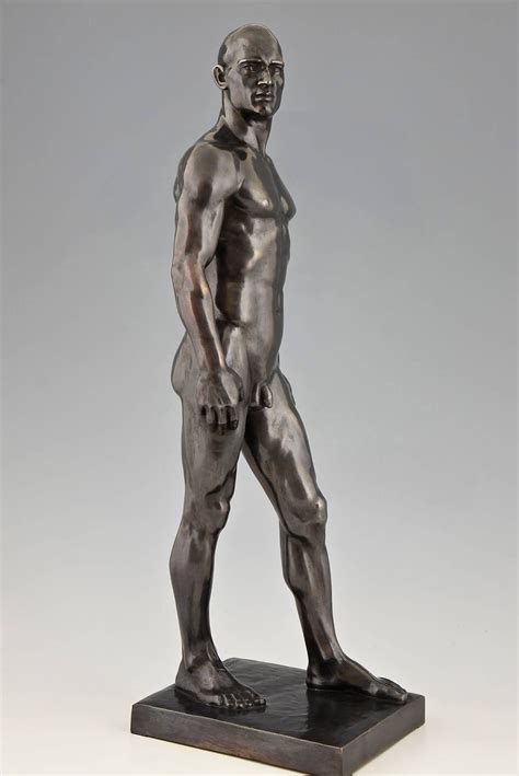 Antique Sculpture Of A Male Nude By Hans Retzbach Germany 1919 At