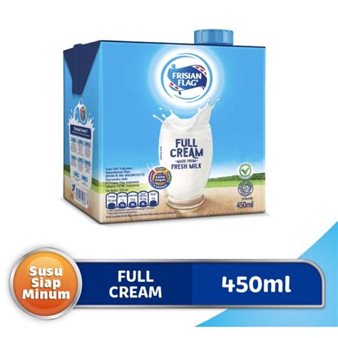 Jual Susu Uht Plain Full Cream Frisian Flag 450ml Shopee Indonesia